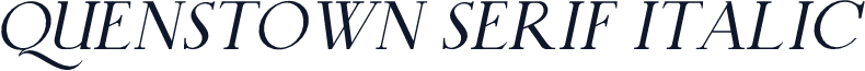 QUENSTOWN SERIF ITALIC