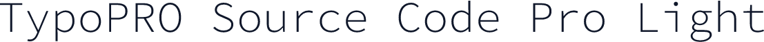 TypoPRO Source Code Pro Light