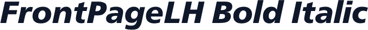 FrontPageLH Bold Italic