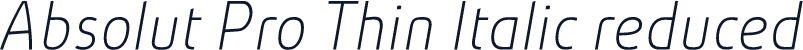 Absolut Pro Thin Italic reduced