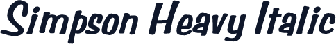 Simpson Heavy Italic
