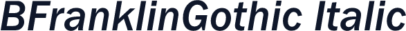 BFranklinGothic Italic