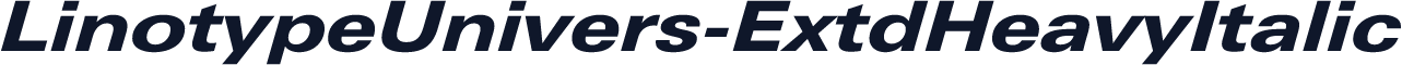LinotypeUnivers-ExtdHeavyItalic