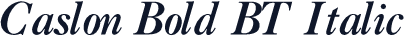 Caslon Bold BT Italic