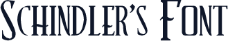 Schindler’s Font