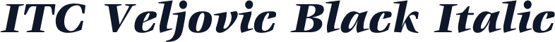 ITC Veljovic Black Italic
