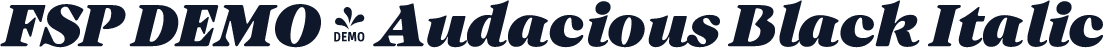 FSP DEMO - Audacious Black Italic
