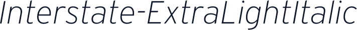 Interstate-ExtraLightItalic
