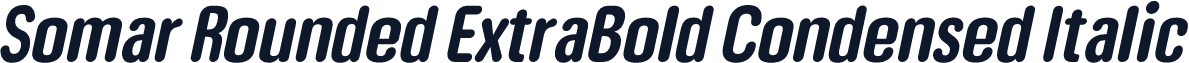 Somar Rounded ExtraBold Condensed Italic