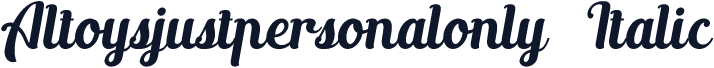 Altoysjustpersonalonly-Italic