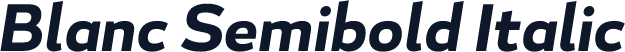 Blanc Semibold Italic