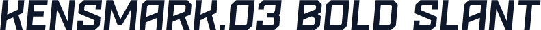 Kensmark.03 Bold Slant