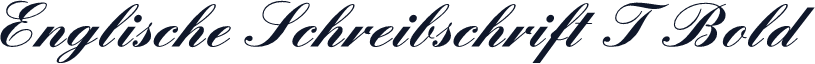 Englische Schreibschrift T Bold