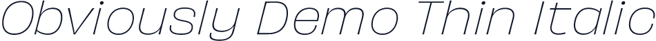 Obviously Demo Thin Italic
