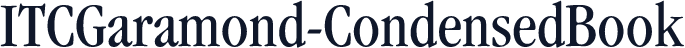 ITCGaramond-CondensedBook
