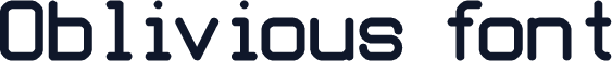 Oblivious font