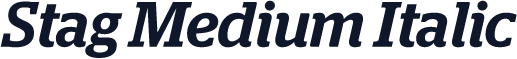 Stag Medium Italic