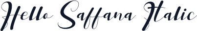 Hello Saffana Italic