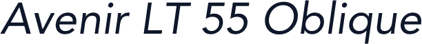 Avenir LT 55 Oblique