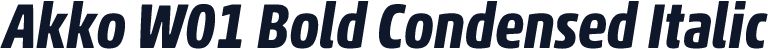 Akko W01 Bold Condensed Italic