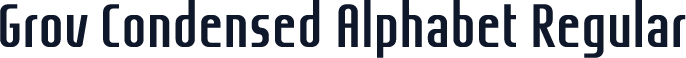 Grov Condensed Alphabet Regular