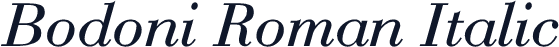 Bodoni Roman Italic