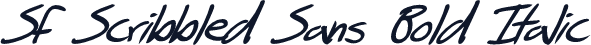 SF Scribbled Sans Bold Italic