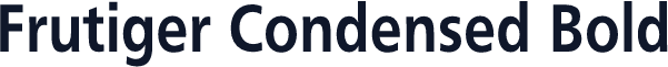 Frutiger Condensed Bold