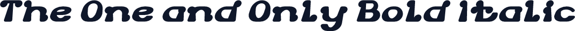 The One and Only Bold Italic