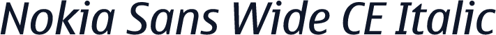 Nokia Sans Wide CE Italic