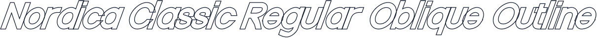 Nordica Classic Regular Oblique Outline