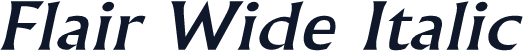 Flair Wide Italic