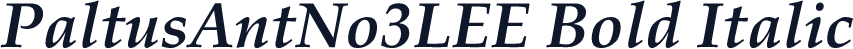 PaltusAntNo3LEE Bold Italic