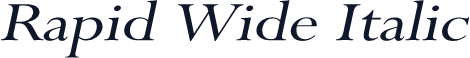 Rapid Wide Italic