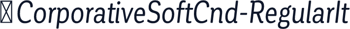 ☞CorporativeSoftCnd-RegularIt