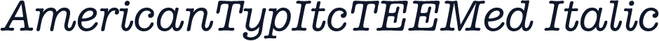 AmericanTypItcTEEMed Italic