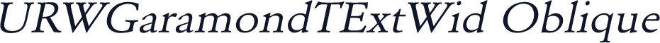 URWGaramondTExtWid Oblique