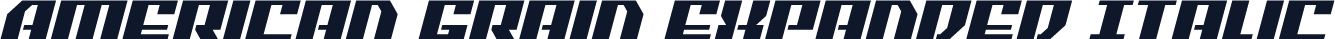 American Grain Expanded Italic
