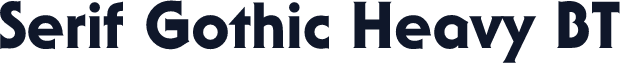 Serif Gothic Heavy BT