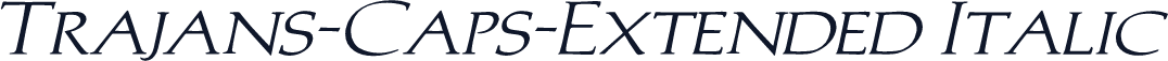 Trajans-Caps-Extended Italic