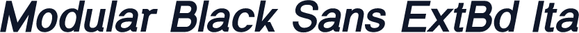 Modular Black Sans ExtBd Ita