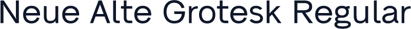 Neue Alte Grotesk Regular