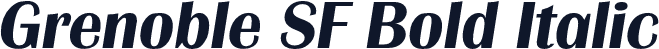 Grenoble SF Bold Italic