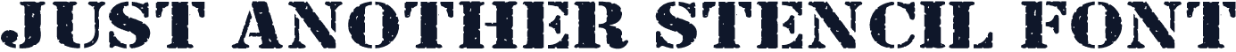 Just Another Stencil Font