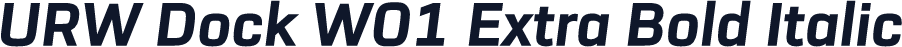 URW Dock W01 Extra Bold Italic