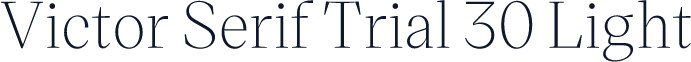 Victor Serif Trial 30 Light