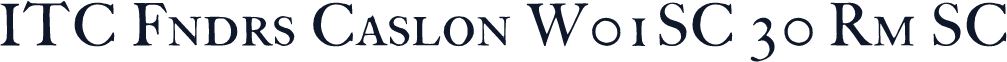 ITC Fndrs Caslon W01SC 30 Rm SC