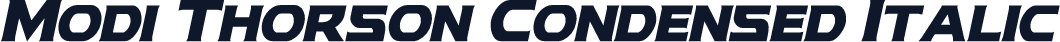 Modi Thorson Condensed Italic