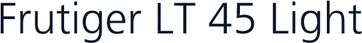 Frutiger LT 45 Light
