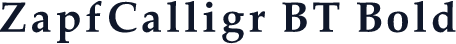 ZapfCalligr BT Bold